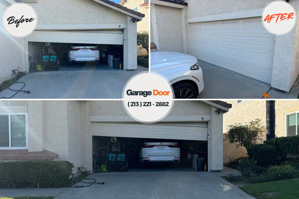 Before and after: garage door repair Shongopovi, AZ